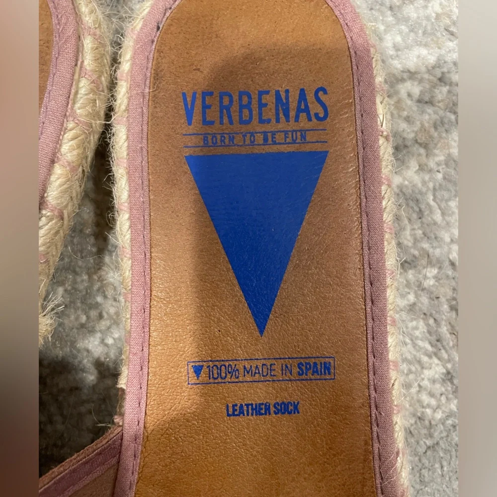 Verbenas Leather Slide Sandals Pink Comfortable Slip On Sz 40/US 9 Made in Spain - Picture 2 of 12